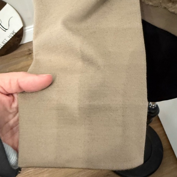 Chicos Women’s Light Brown Faux Fur Panel Cardigan Jacket Small Chico’s 0, US 4 - Picture 7 of 9